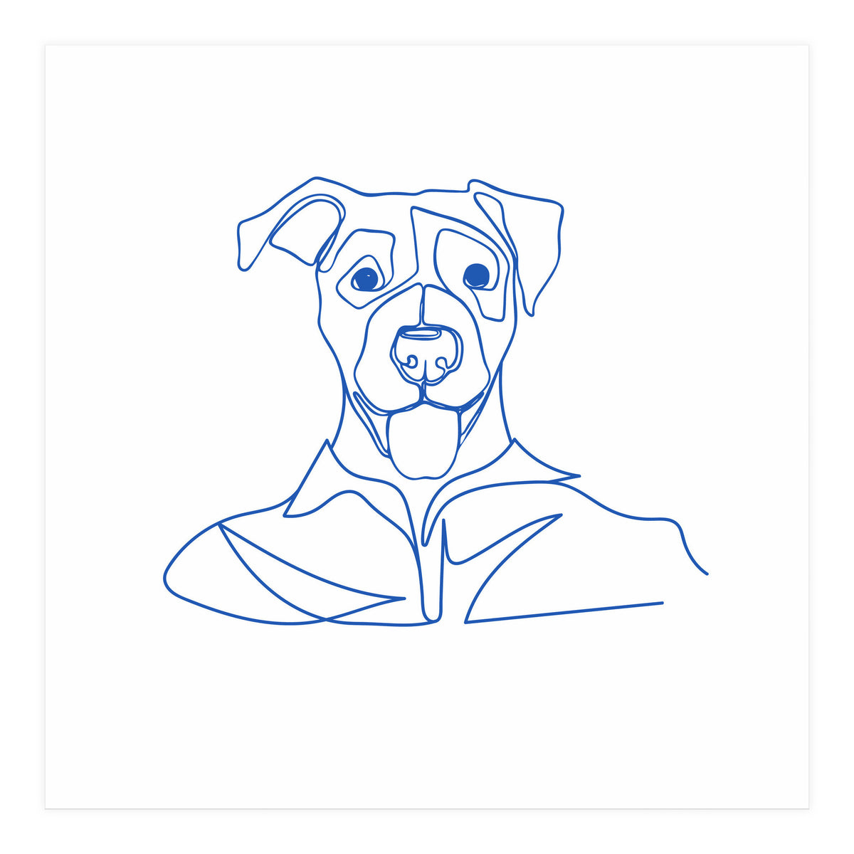 One Line Art Dog  (Print Only)