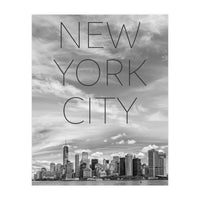 NYC Lower Manhattan & Hudson River | Text & Skyline (Print Only)