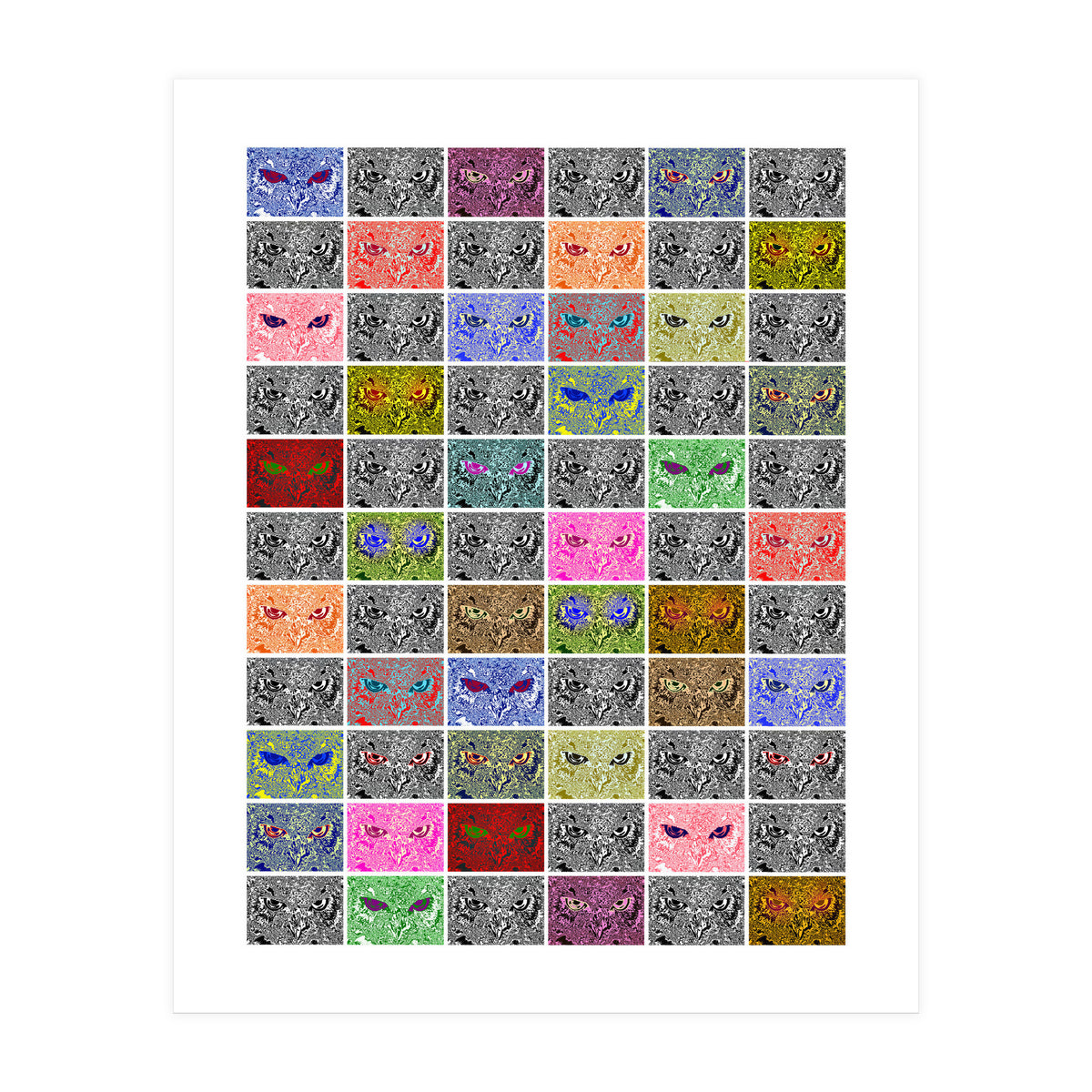 Faces of an owl (Print Only)