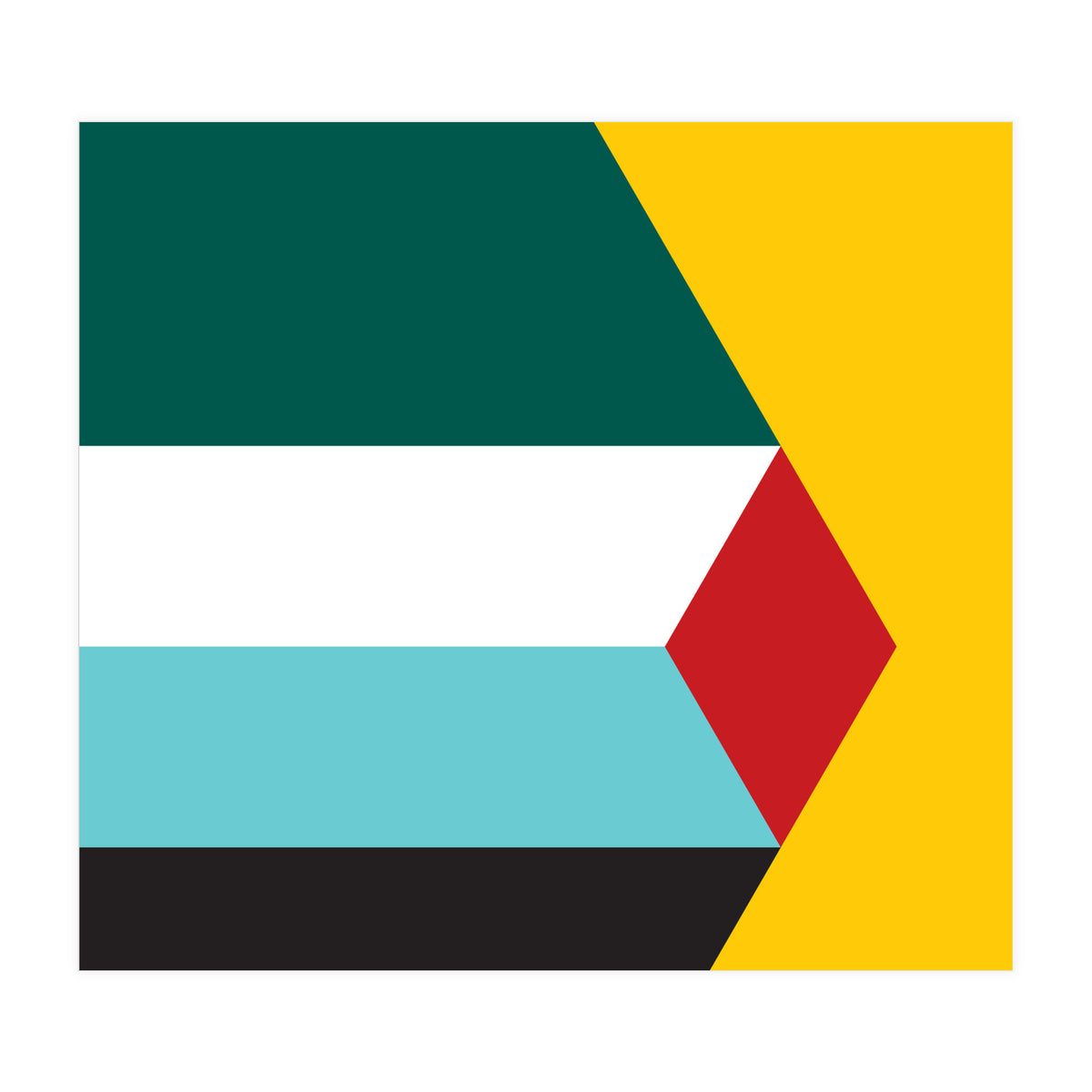 Geometric Shapes No. 43 - yellow & green (Print Only)