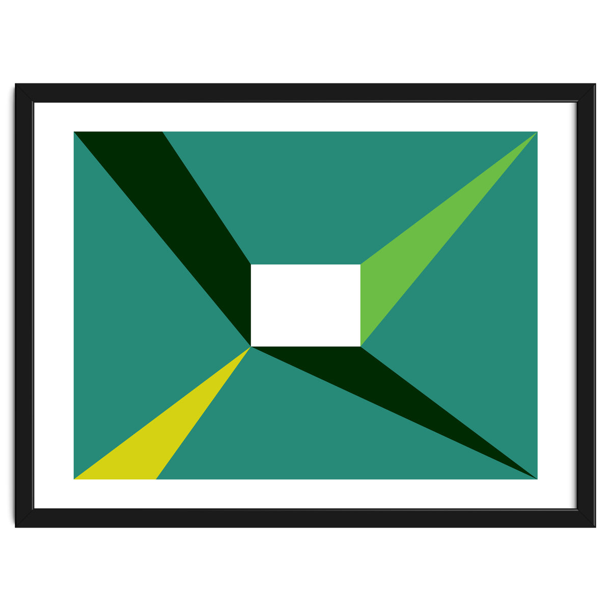 Geometric Shapes No. 27 - green, yellow & lime