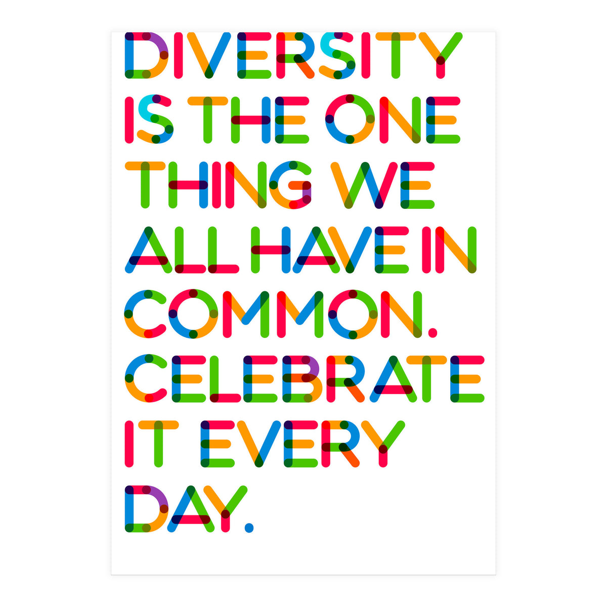 DIVERSITY (white Version) (Print Only)