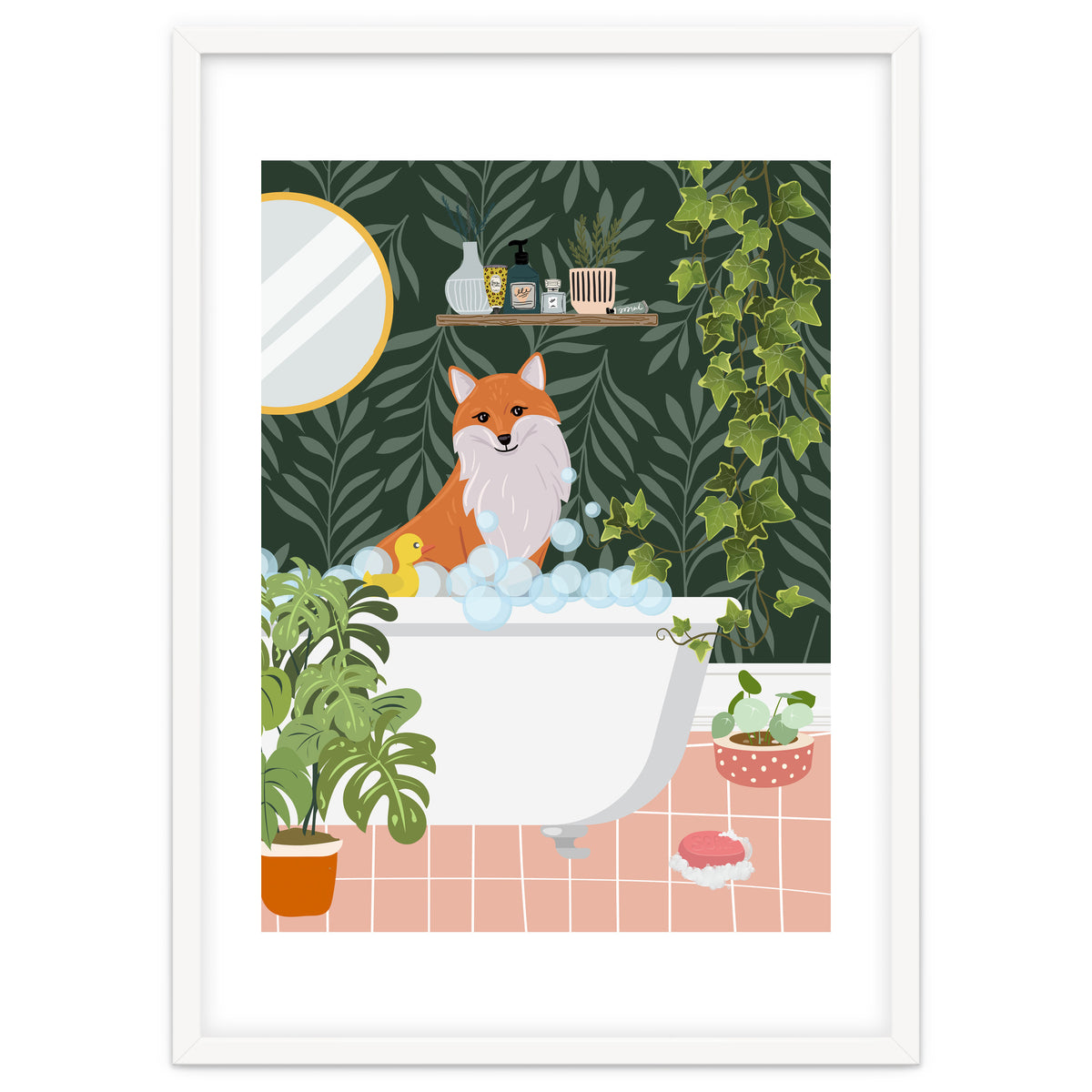Fox Taking a Bath