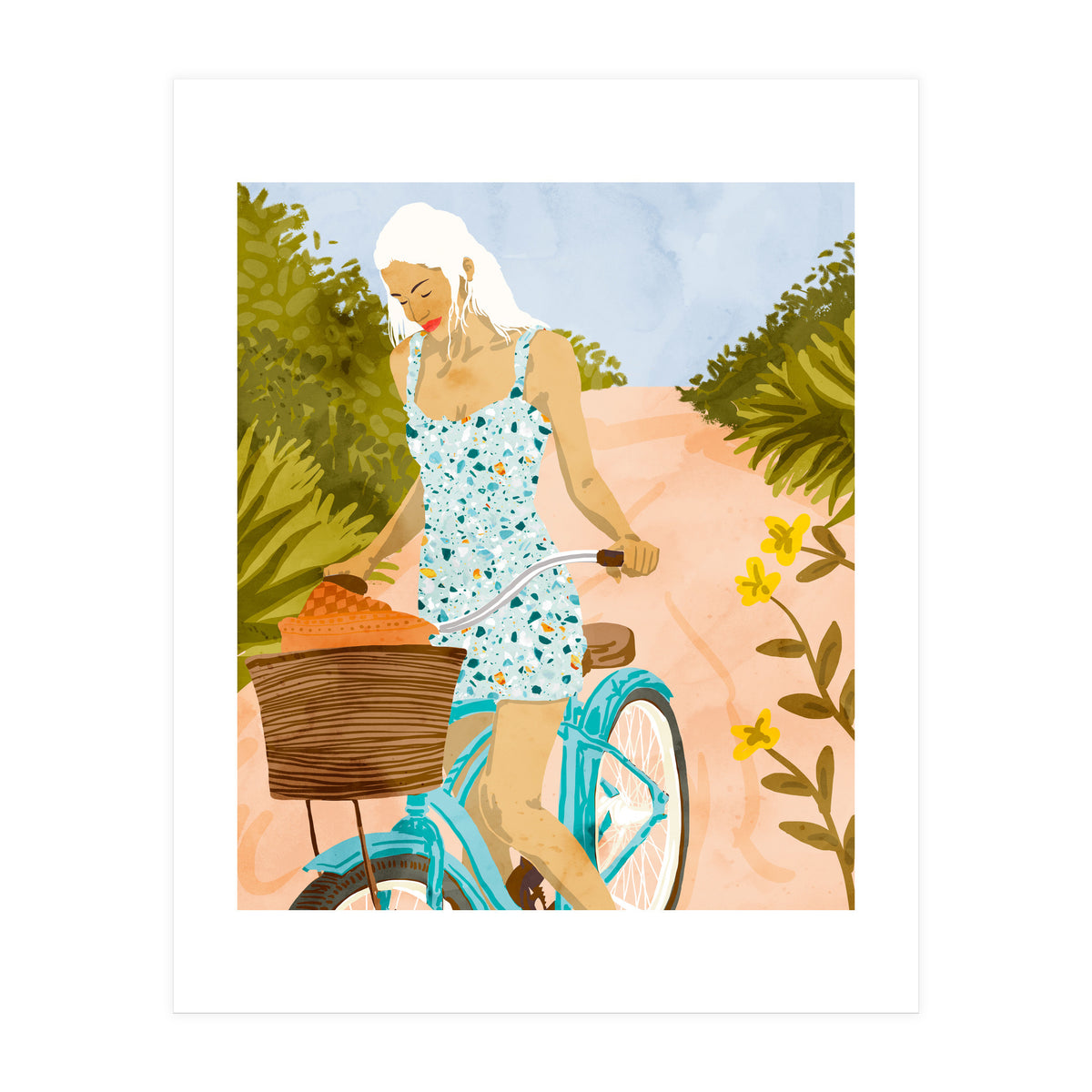 Biking In The Woods (Print Only)