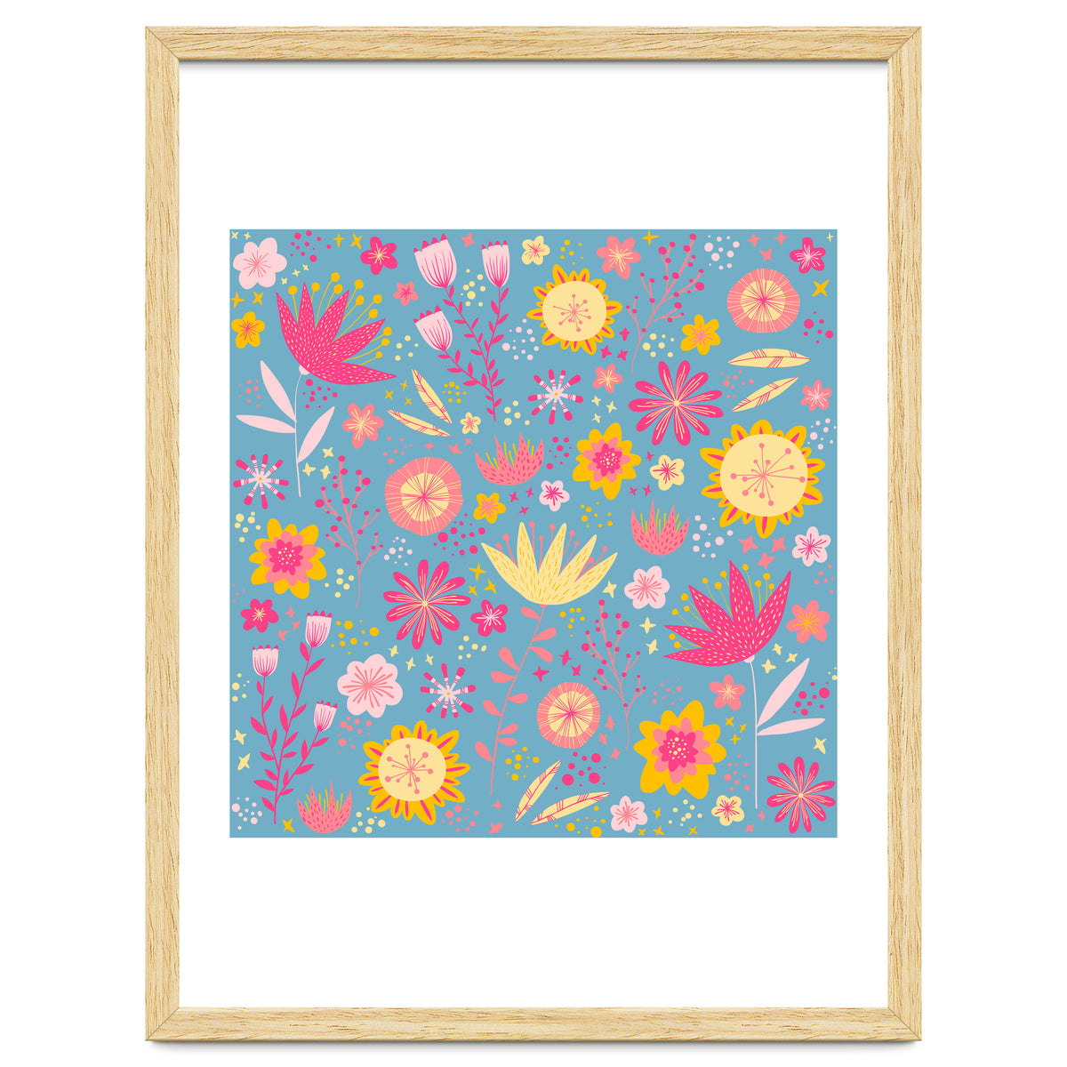 High Summer Flowers Teal