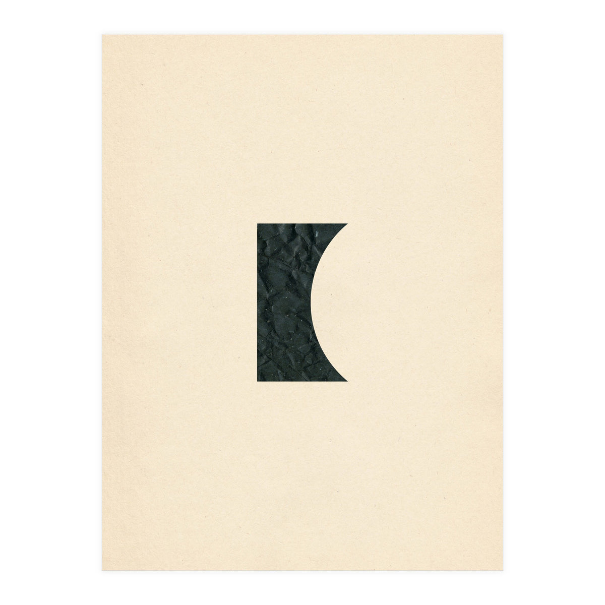 Cut black shape on beige (Print Only)