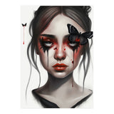 Goth Girl With Butterflies Portrait (Print Only) thumbnail