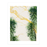 Gold marble texture with palm tree (Print Only) thumbnail