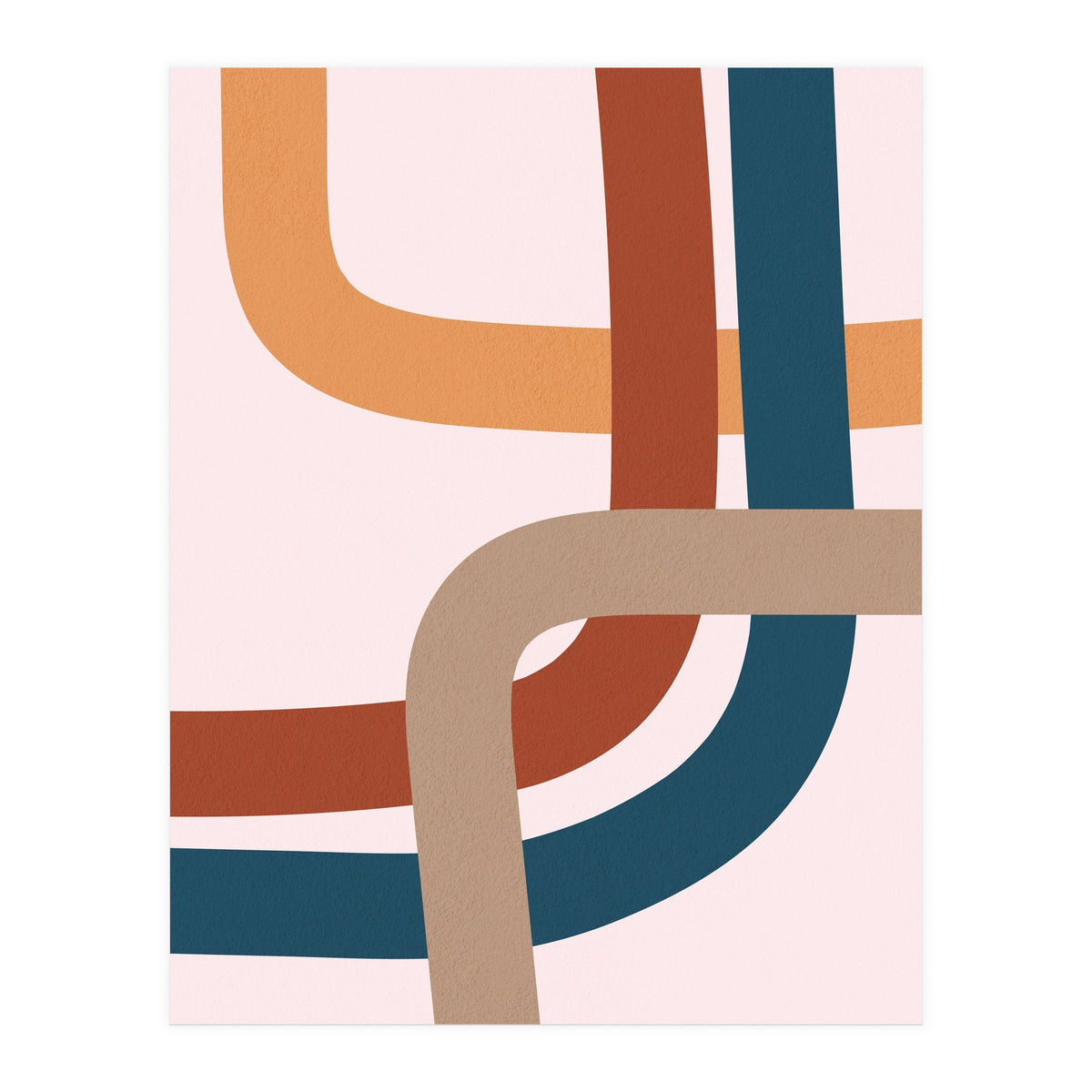 Abstract Colorful Line Art I (Print Only)