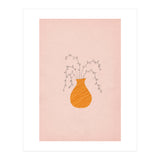 Pink and orange vase and plants (Print Only) thumbnail