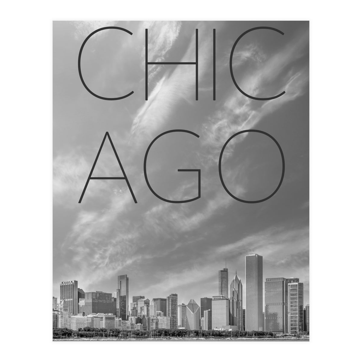 CHICAGO Skyline | Text (Print Only)