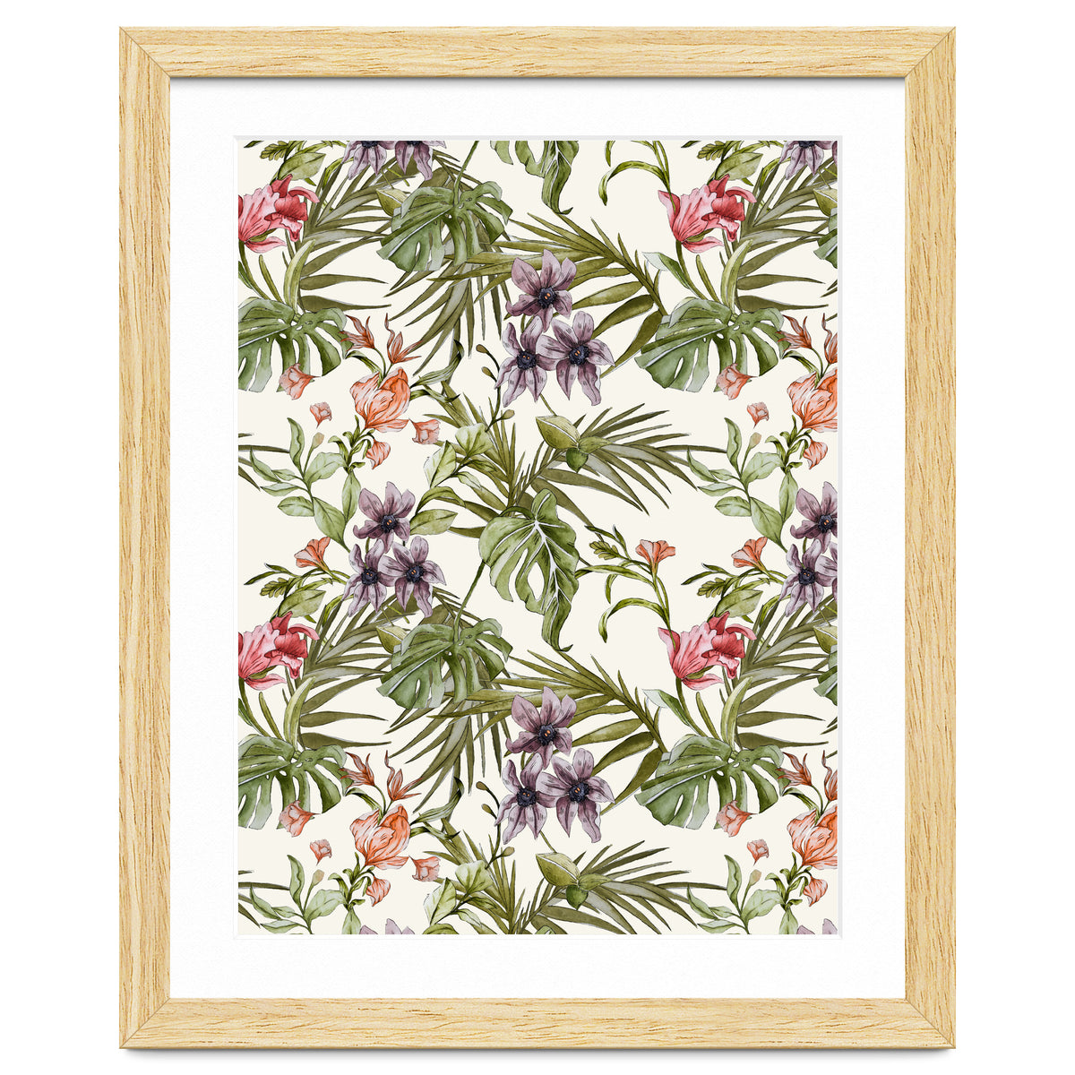 Watercolor tropical foliage