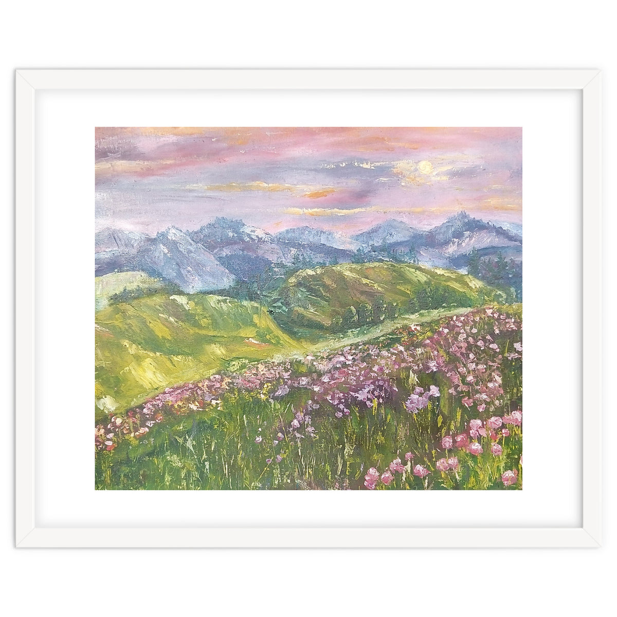 Sunset in the mountains