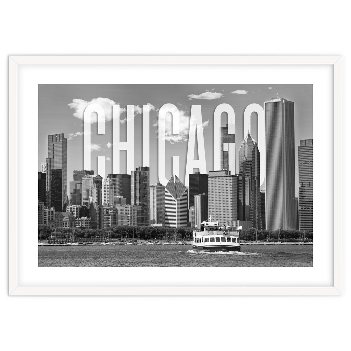 CHICAGO Skyline | Monochrome