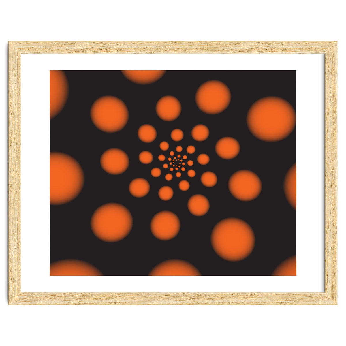 Orange Spiral Dots