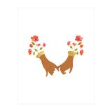 I Pinky Promise | Valentine's Day Love Friendship | Floral Botanical Join Hands Forever (Print Only) thumbnail