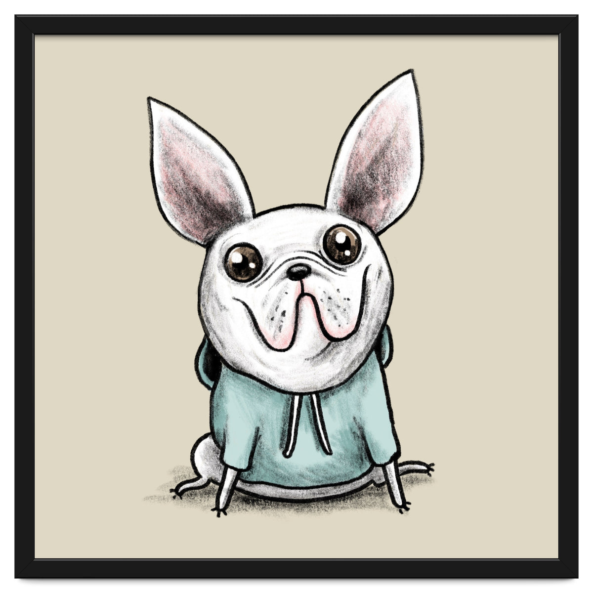 French Bulldog in a Hoodie