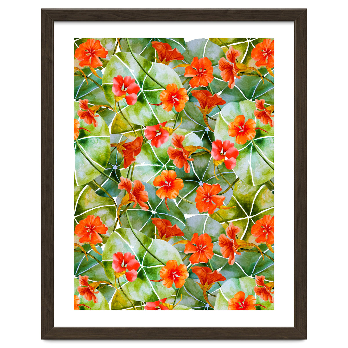 Nasturtiums watercolor 01