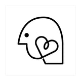 Head Heart_White (Print Only) thumbnail