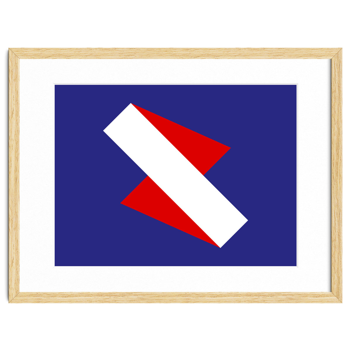 Geometric Shapes No. 68 - red & royal blue