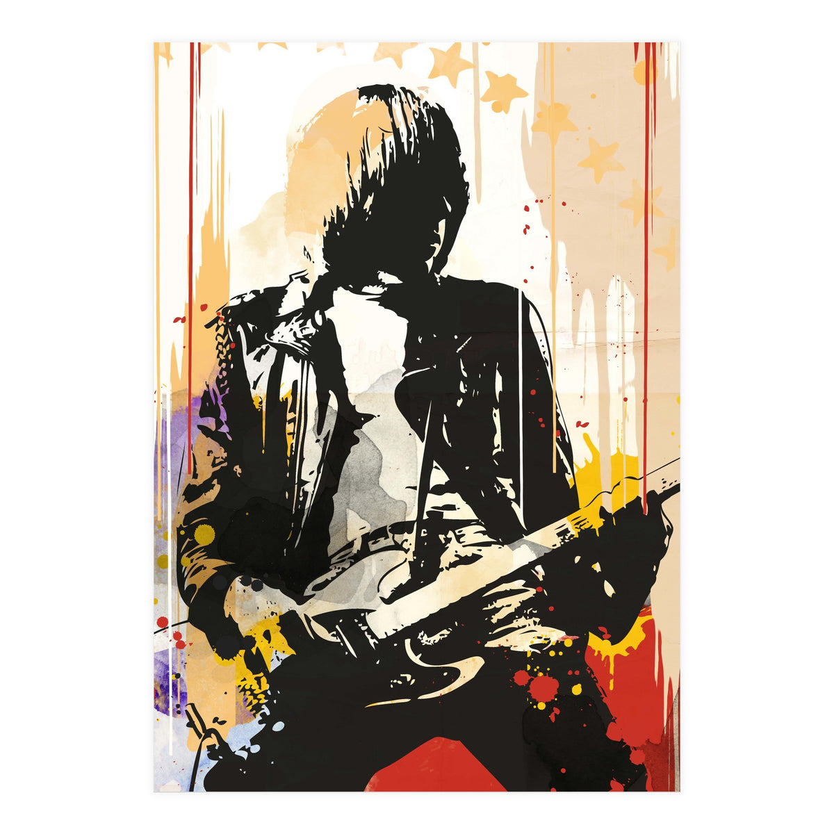 Johnny Ramone pop art poster (Print Only)