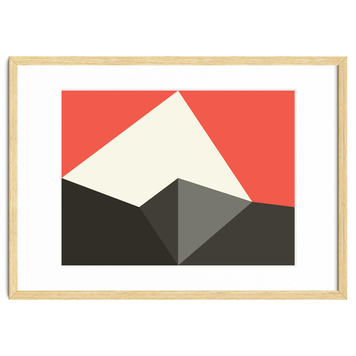 Geometric Shapes No. 77 - pink & grey