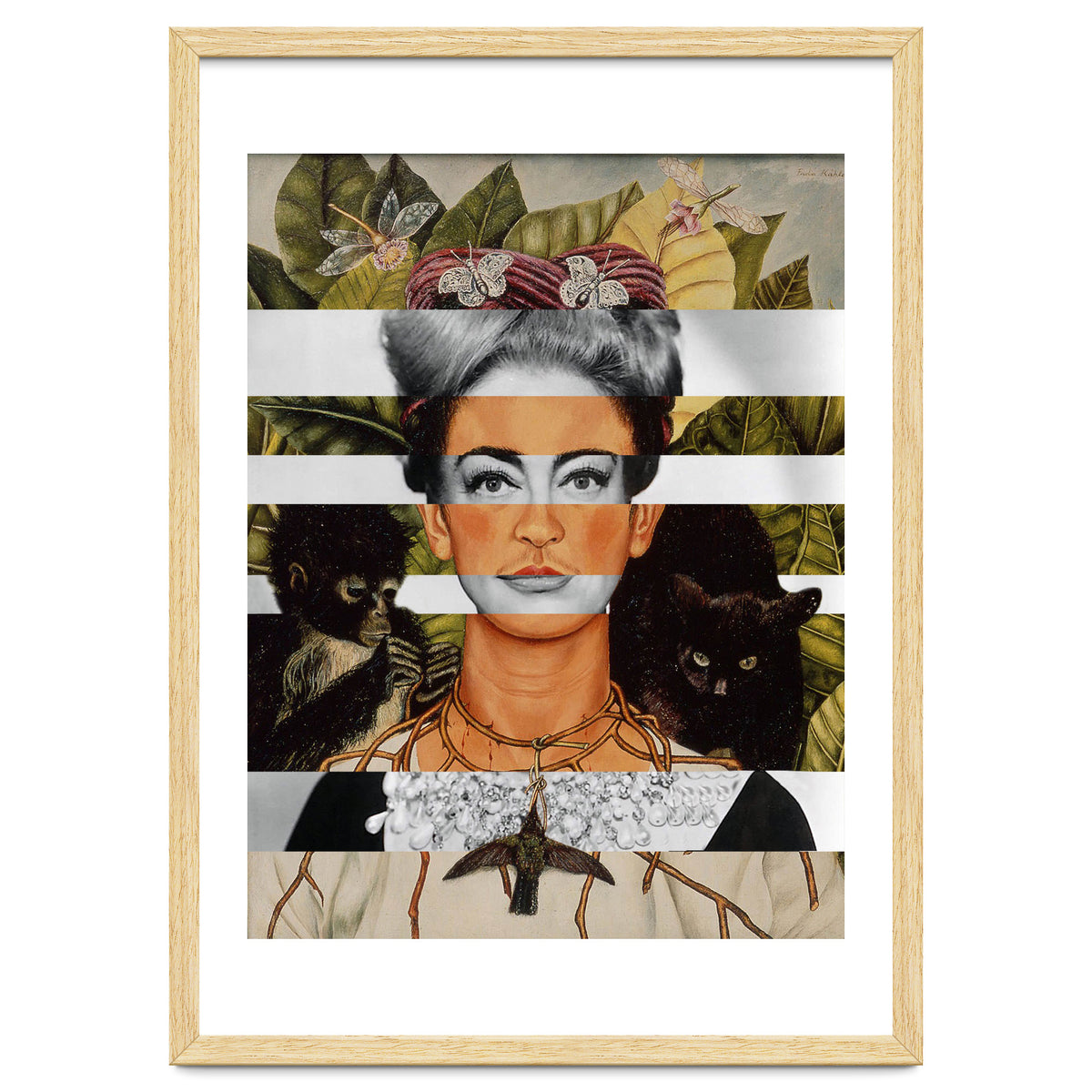 Frida Kahlo "Self Portrait with Thorn Necklace and Hummingbird" & Joan Crawford