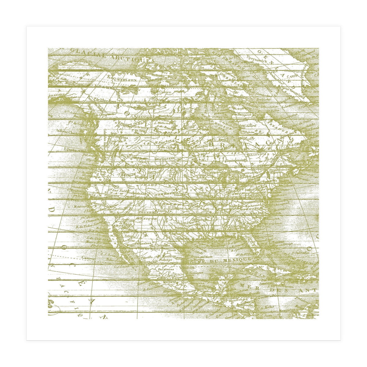 Vintage America`s Map  (Print Only)