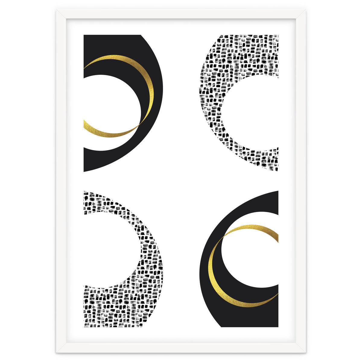 Black & White Abstract No. 7 | gold