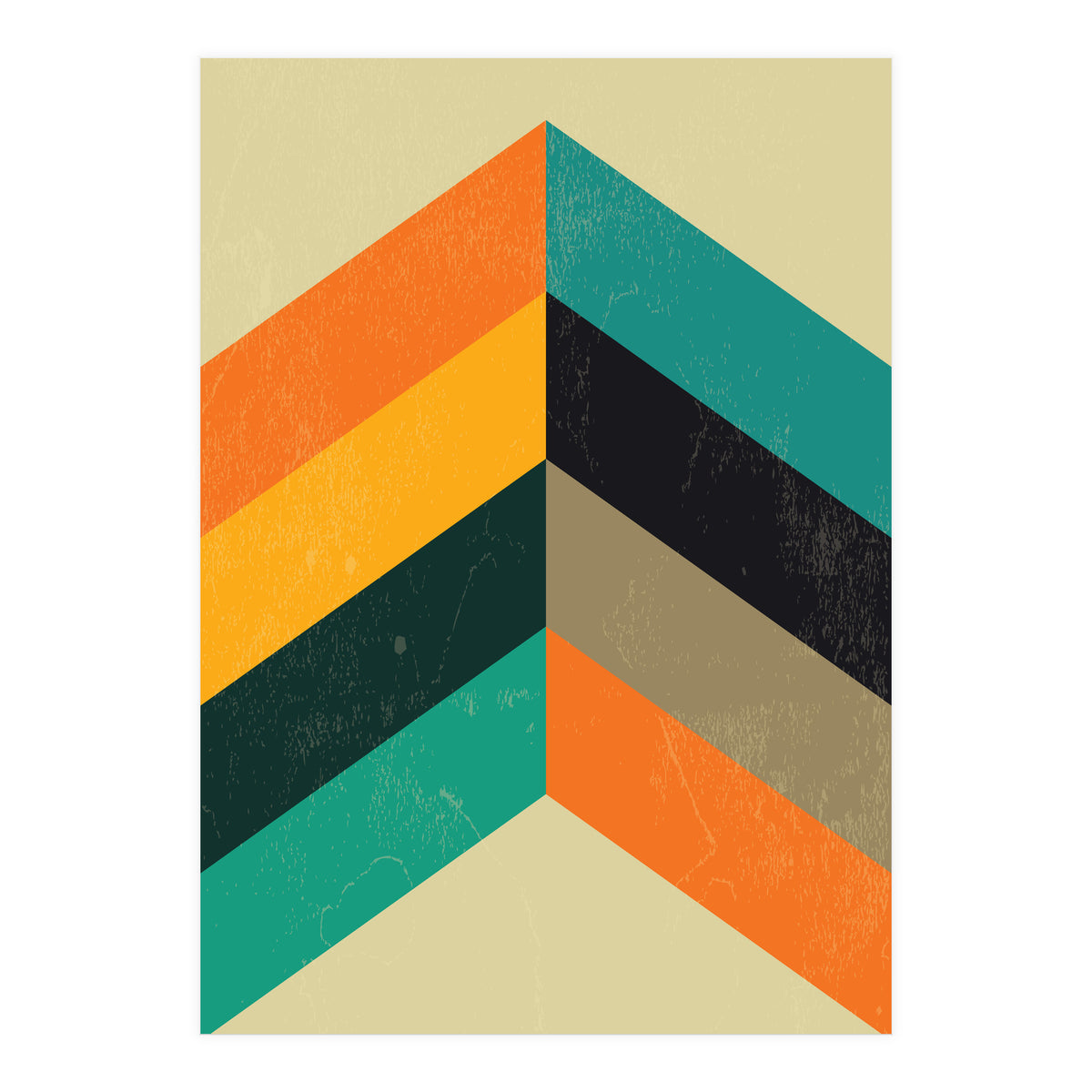 Mid Century Chevron Retro Pop Art (Print Only)