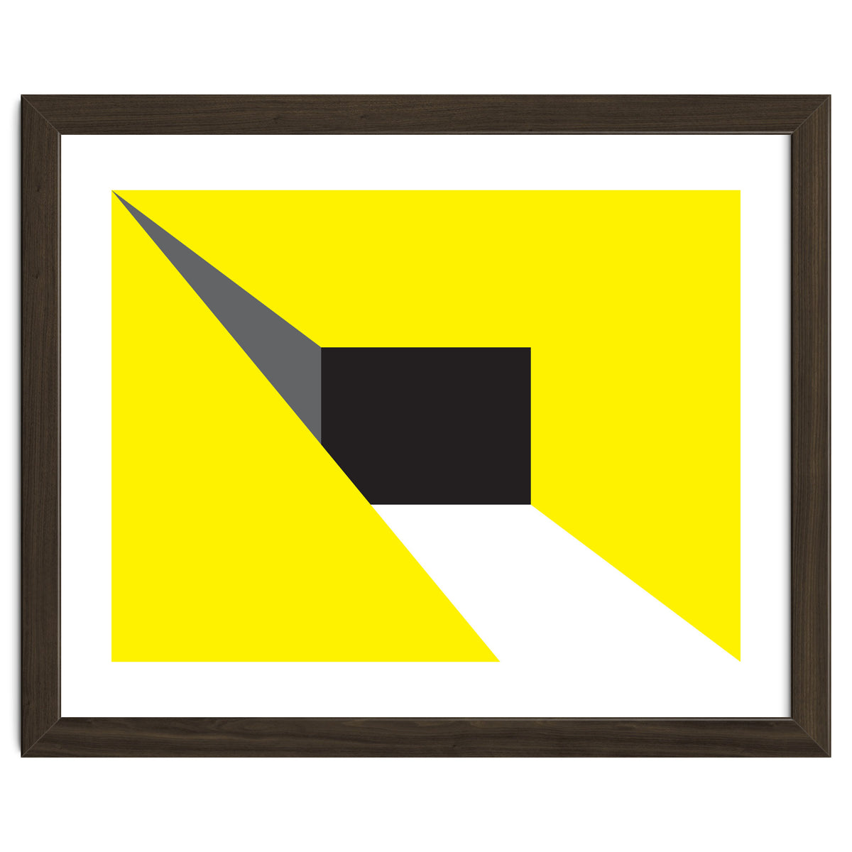 Geometric Shapes No. 20 - yellow, black & grey