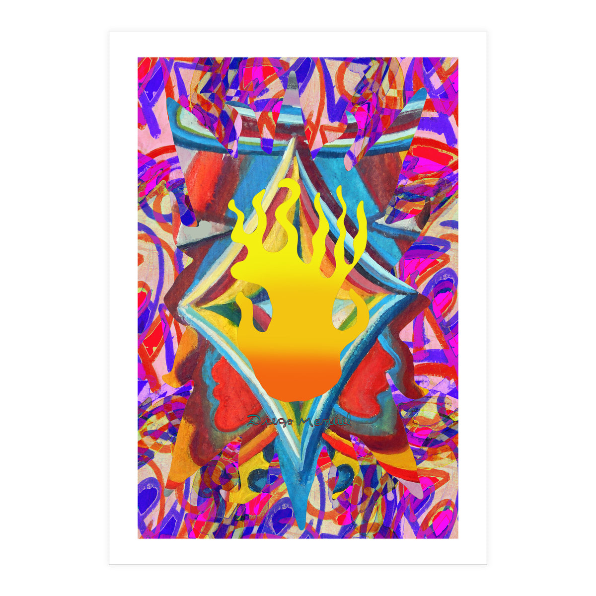 Fuego Y Graffiti 30 (Print Only)