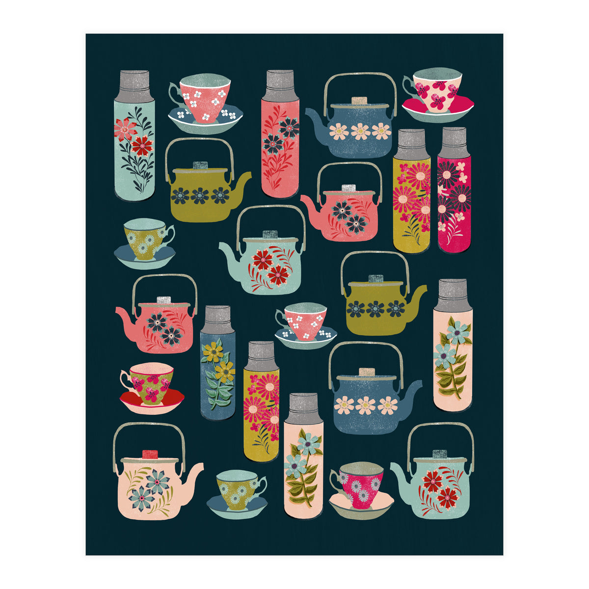 Vintage Thermos and Teapots (Print Only)