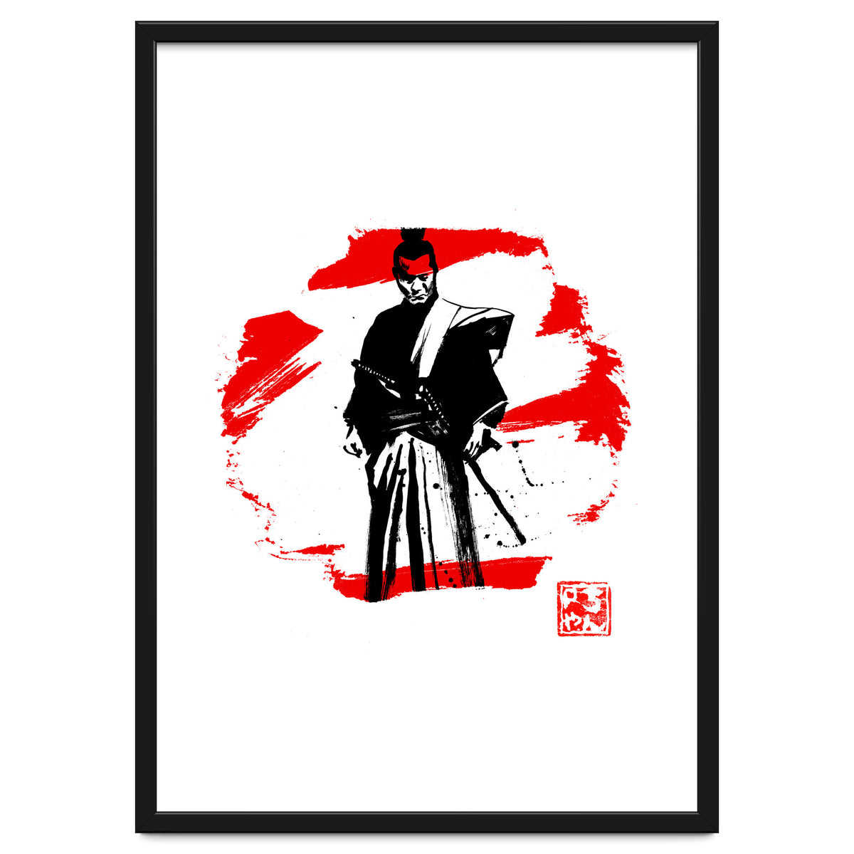 samurai in red and white