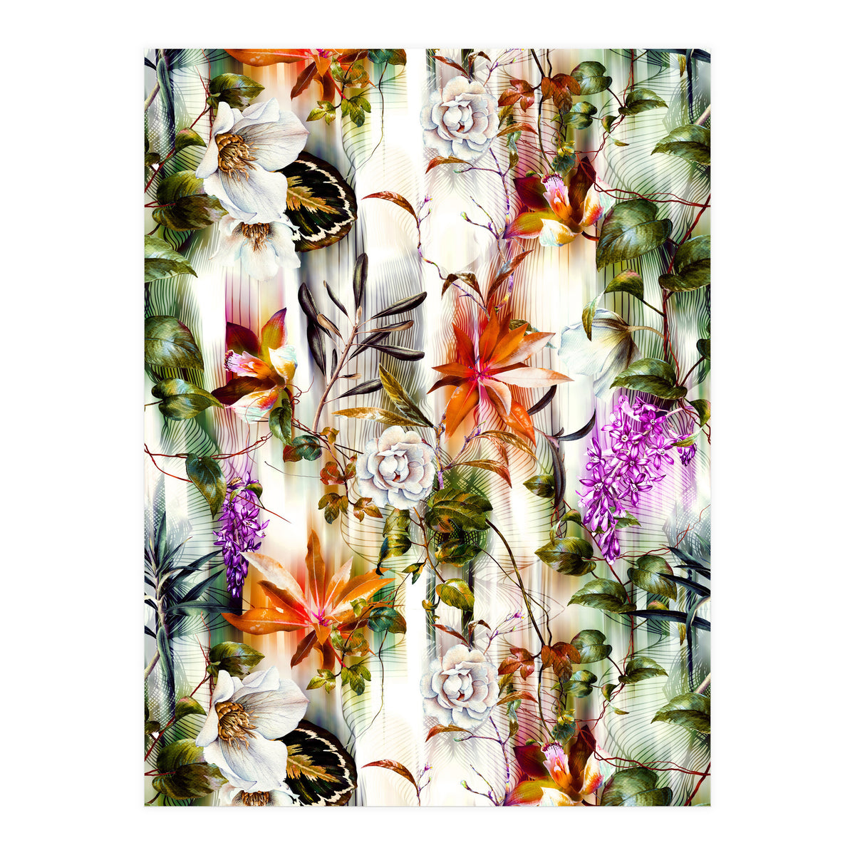 Abstract Motion Blur Floral  (Print Only)