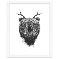 Angry Bear With Antlers