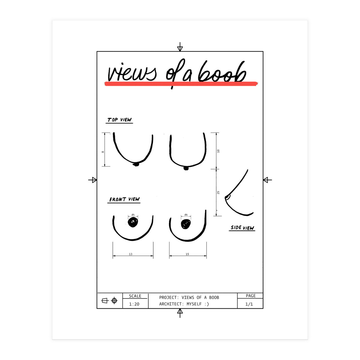 Views of a boob (Print Only)
