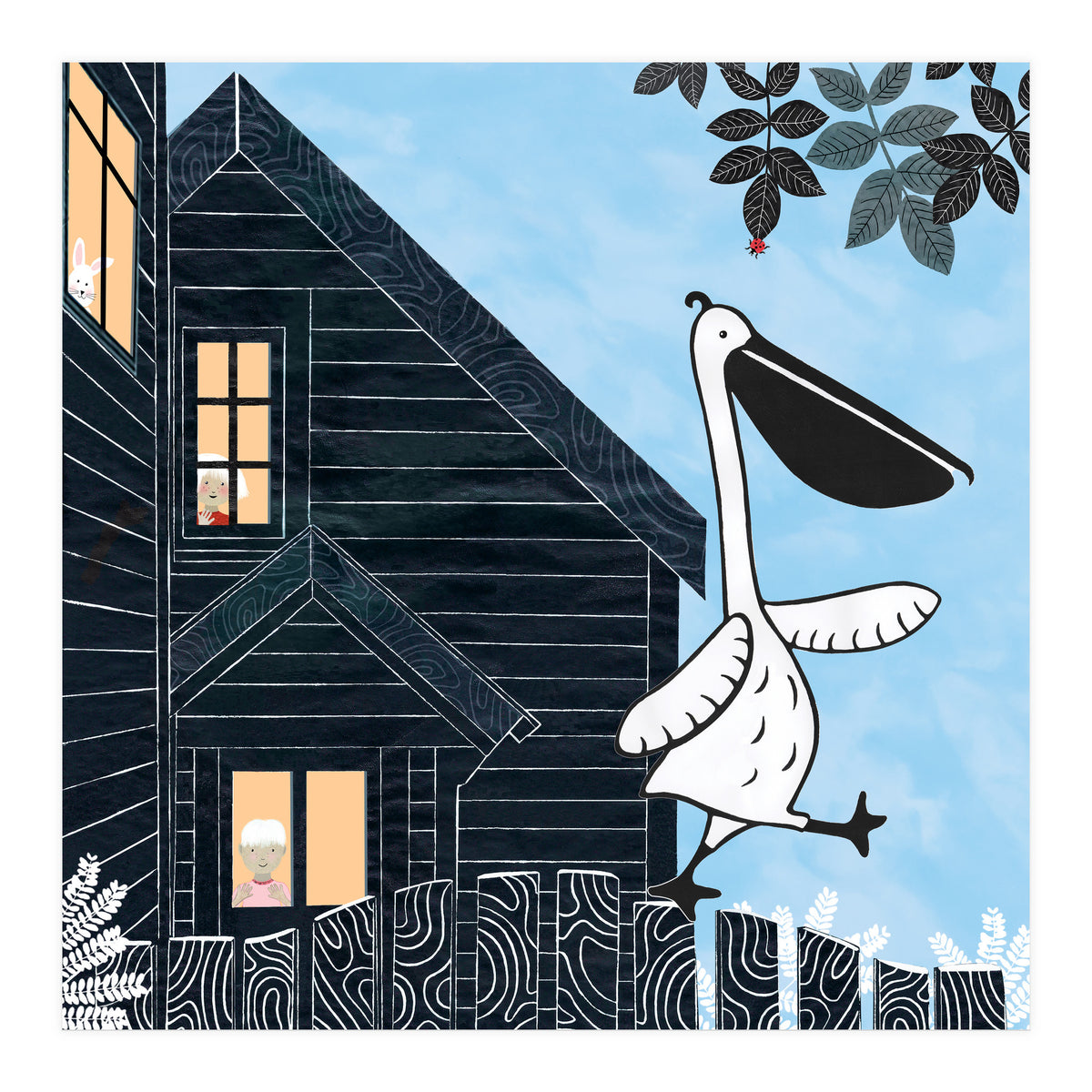 Picket Fence Pelican (Print Only)