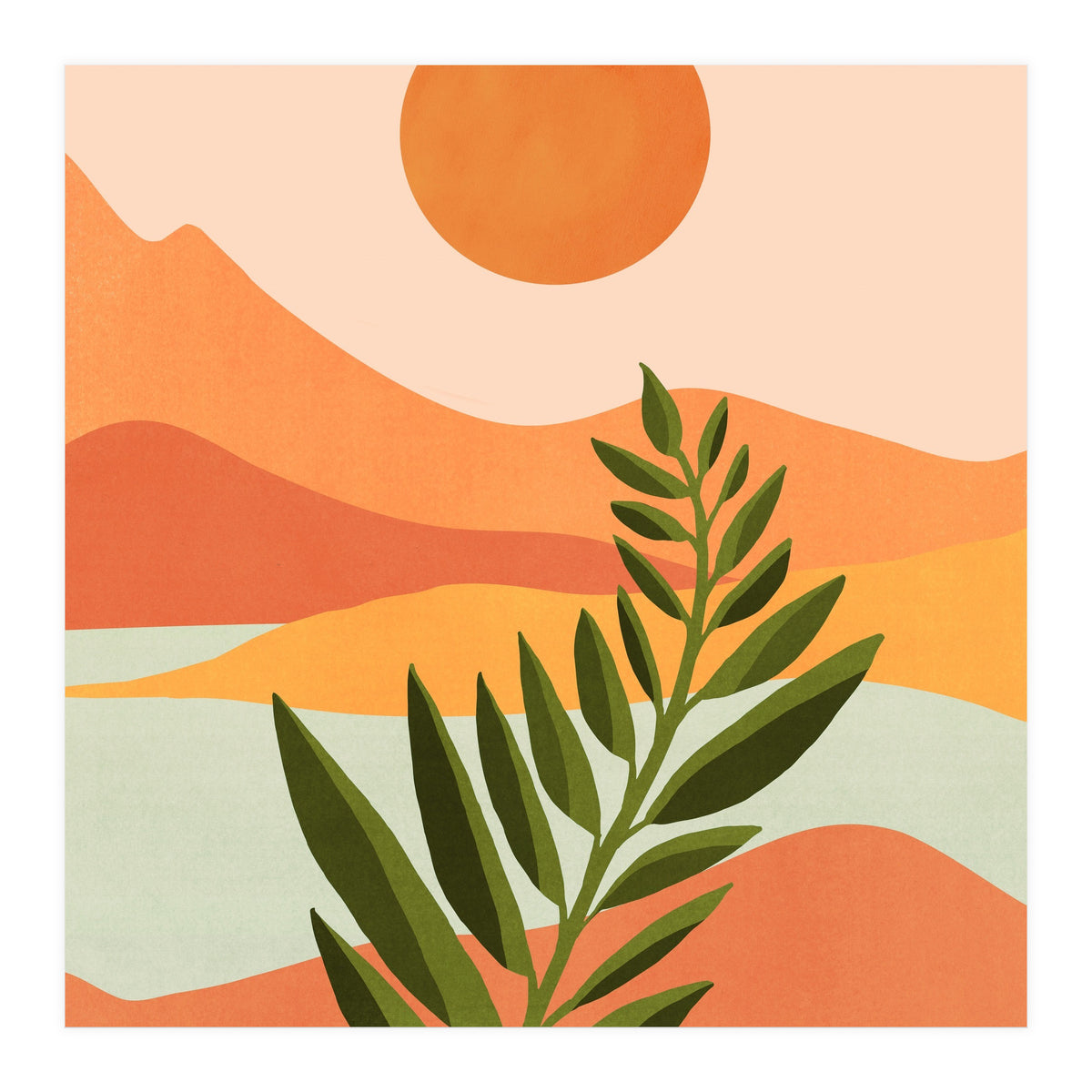 Western Mountain Landscape (Print Only)