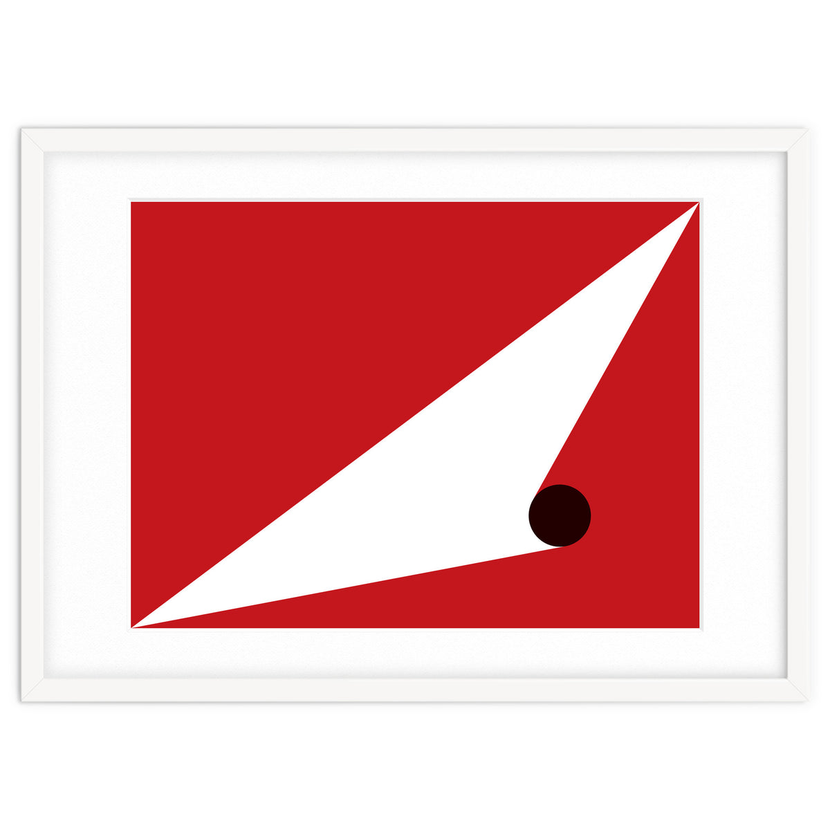 Geometric Shapes No. 71 - red, white & black