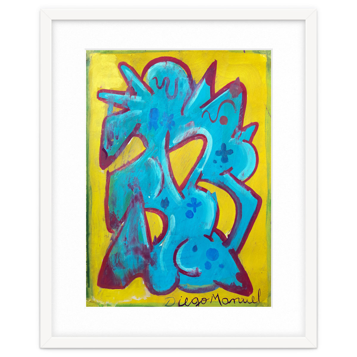 Forma Celeste Sobre Amarillo 4