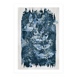 Indigo Blue Botanical Leaves No. 1 (Print Only) thumbnail