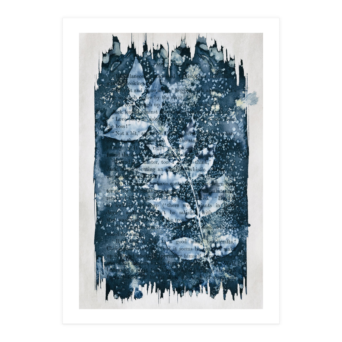 Indigo Blue Botanical Leaves No. 1 (Print Only)