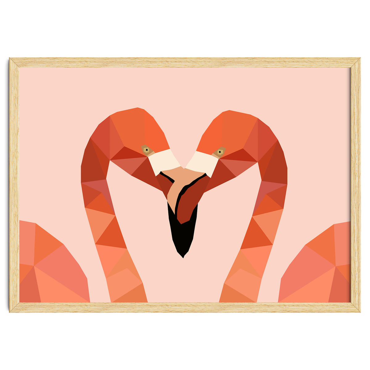 Flamingo Bird Low Poly Art