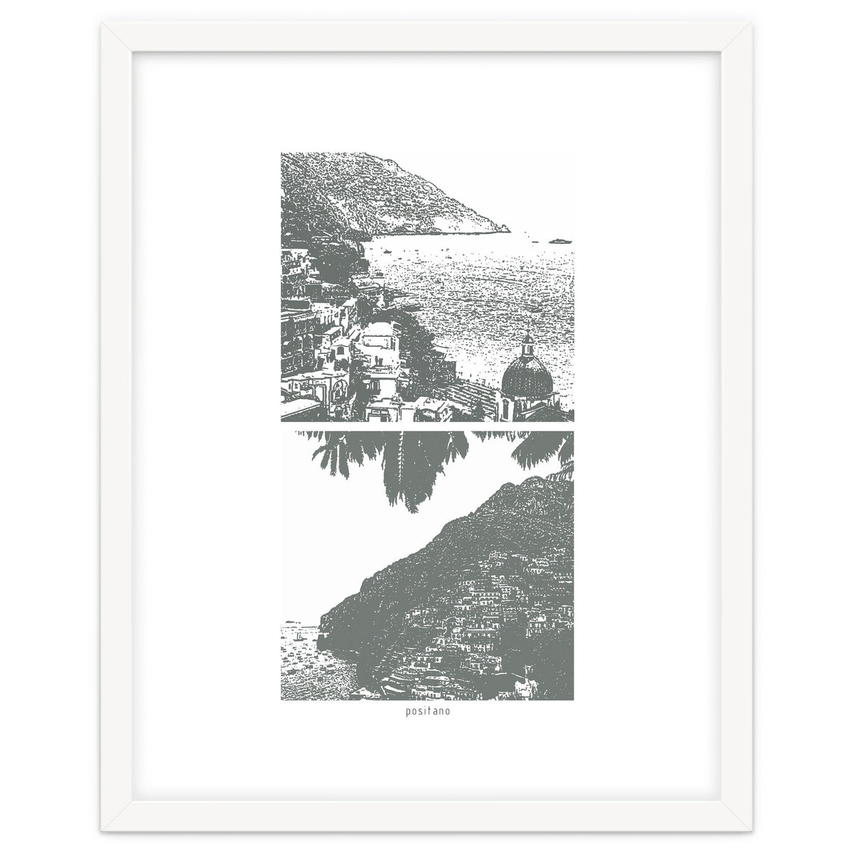 Printed Positano in Grey