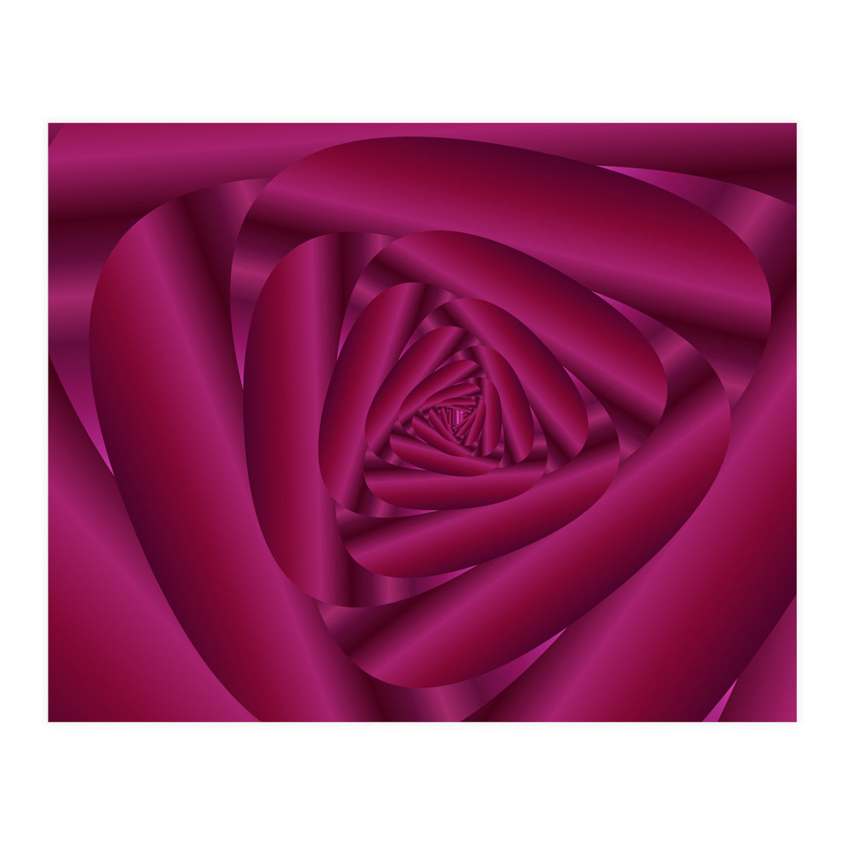 Pink Color Rose Swirl Art (Print Only)