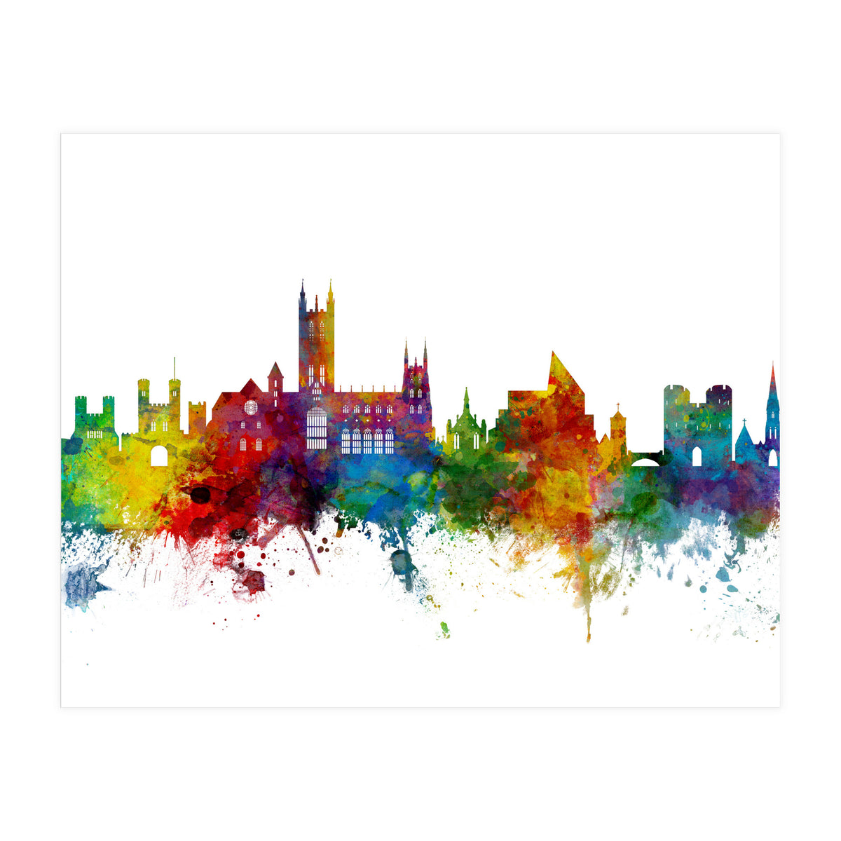 Canterbury England Skyline (Print Only)