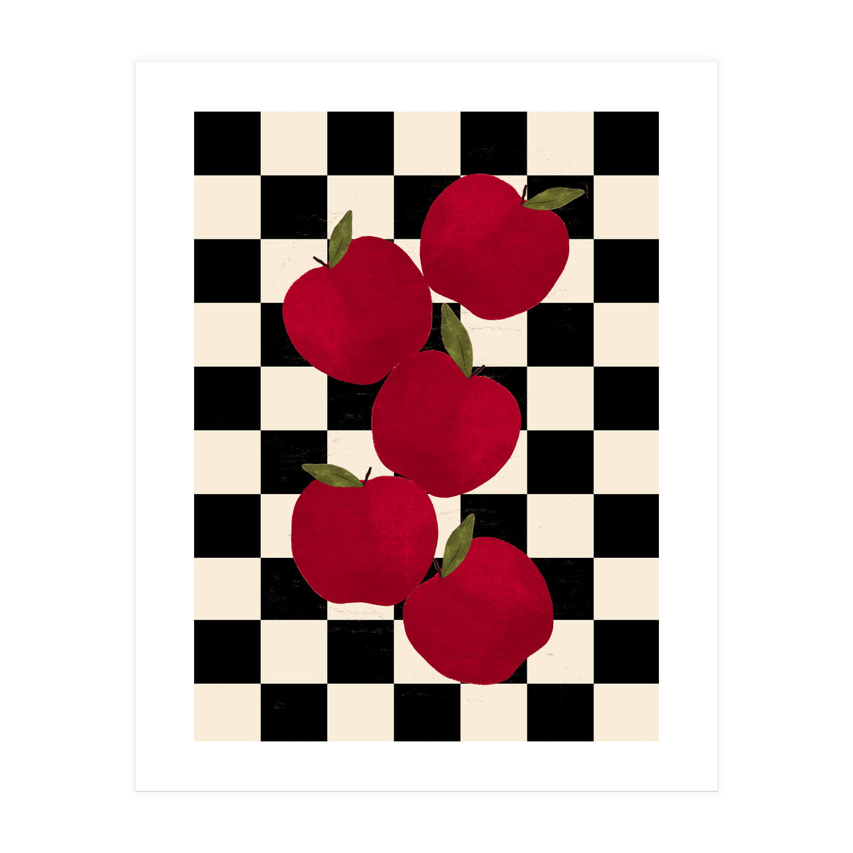 Apples on Checker (Print Only)