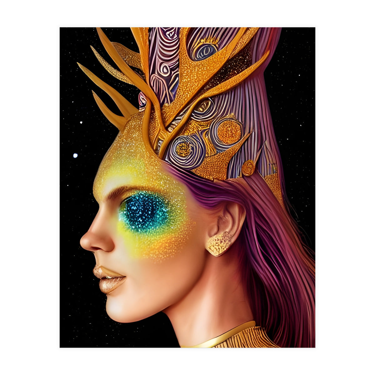 All That Glitters - Cosmic Goddess Portrait (Print Only)