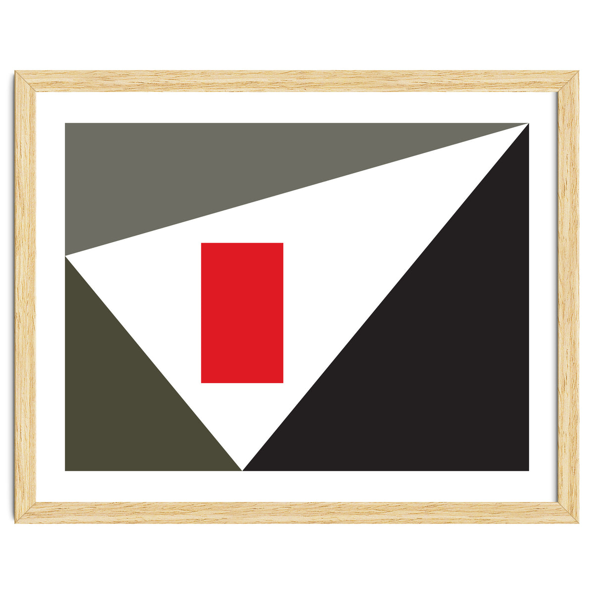 Geometric Shapes No. 86 - grey & red